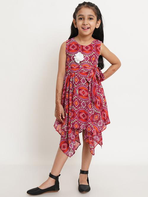 girls round neck sleeveless frock - 19298237 - Very Small Image - 1