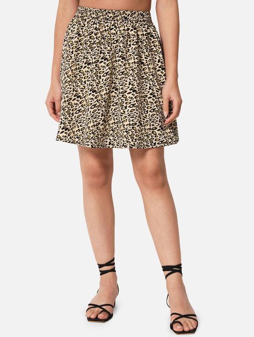 women animal print flared skirt - 19298641 - Very Small Image - 1