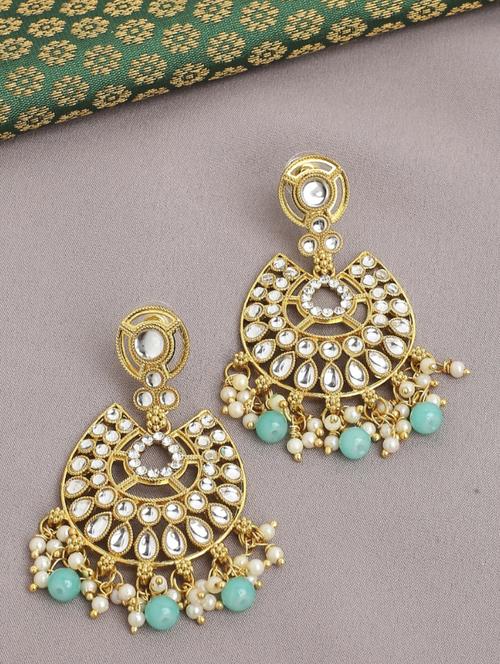 blue metal drop earring - 19299132 - Very Small Image - 1