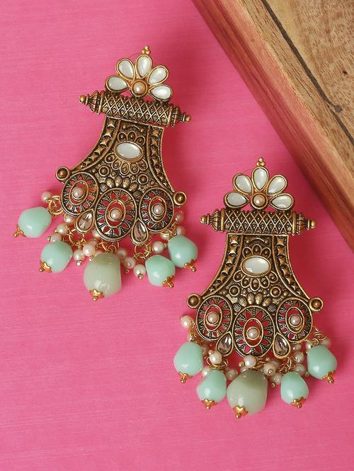 multi colored metal drop earring - 19299153 - Very Small Image - 1