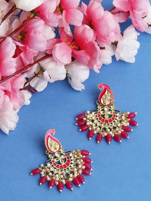 gold plated metal chandballi earring - 19299392 - Very Small Image - 1