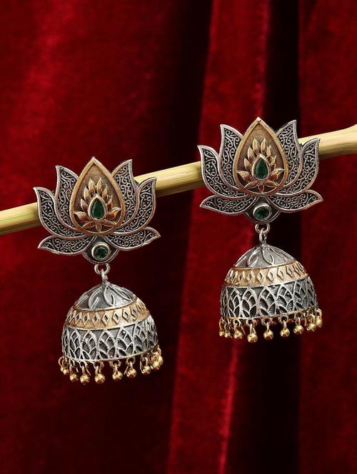 multi colored metal jhumka earring - 19299473 - Very Small Image - 1