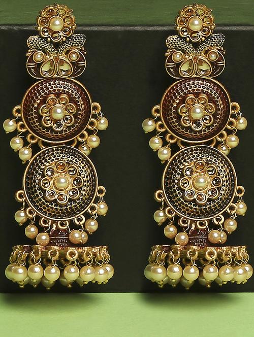 multi colored metal drop earring - 19299486 - Very Small Image - 1