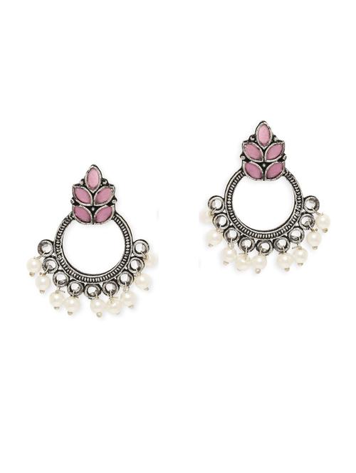 silver metal drop earring - 19299512 - Very Small Image - 1