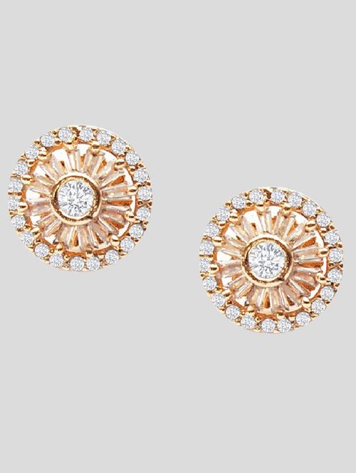 gold plated metal studs earring - 19299536 - Very Small Image - 1