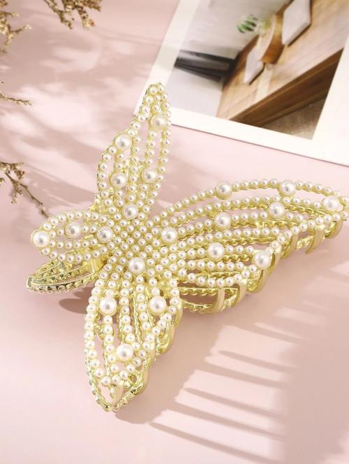 gold metal hair clutcher - 19299796 - Very Small Image - 1