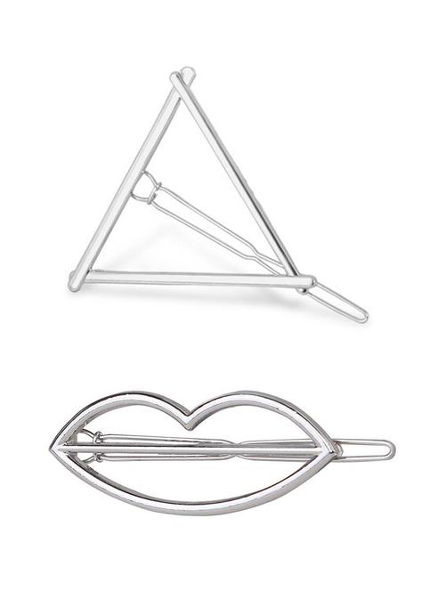 silver metal hair pin - 19300012 - Very Small Image - 1