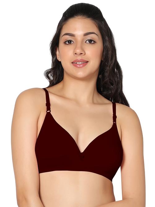 brown hosery tshirt bra - 19300063 - Very Small Image - 1