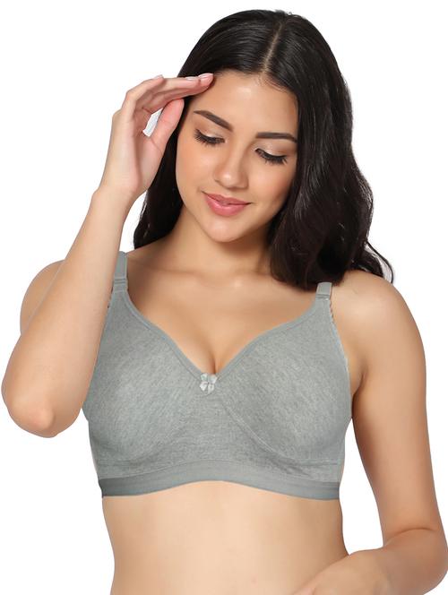 grey hosery tshirt bra - 19300333 - Very Small Image - 1