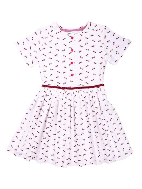 girls round neck short sleeves frock - 19302406 - Very Small Image - 1