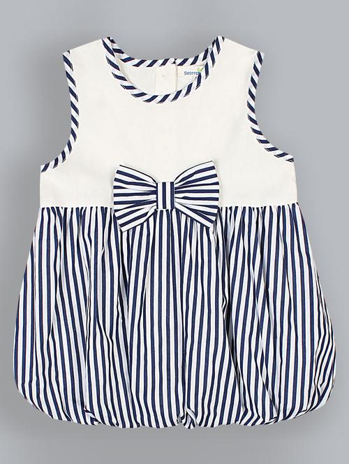 girls blue striped frock - 19302470 - Very Small Image - 1