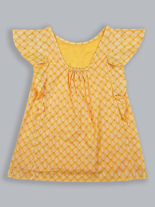 girls round neck cap sleeve frock - 19302488 - Very Small Image - 1