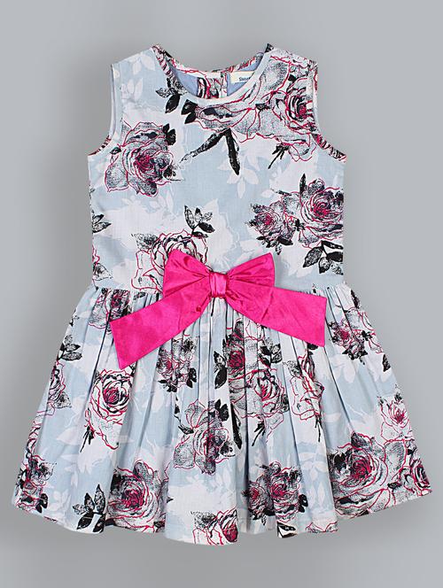  girls multi colored printed frock - 19302506 - Very Small Image - 1