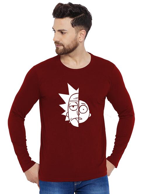 men front print long sleeves t-shirt - 19302601 - Very Small Image - 1