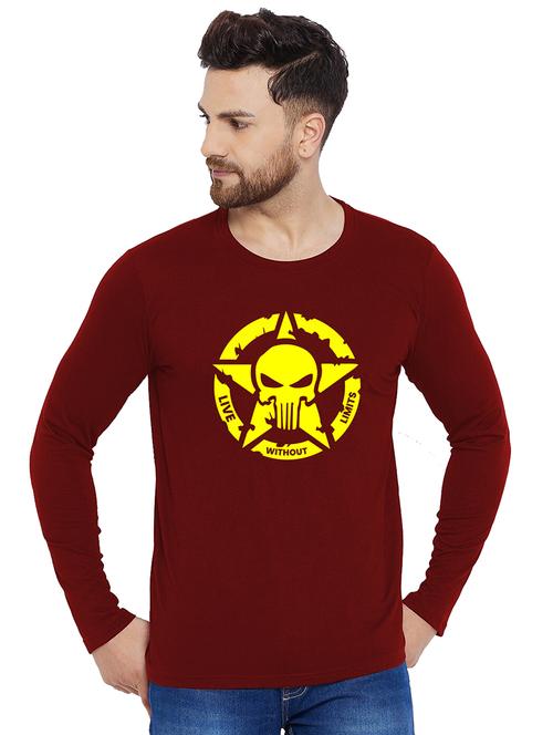 printed cotton full sleeves t-shirt - 19302890 - Very Small Image - 1