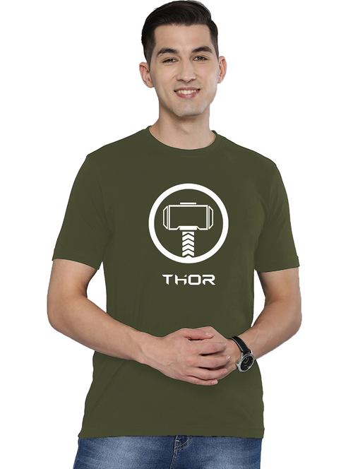 men round neck front print t-shirt - 19303020 - Very Small Image - 1