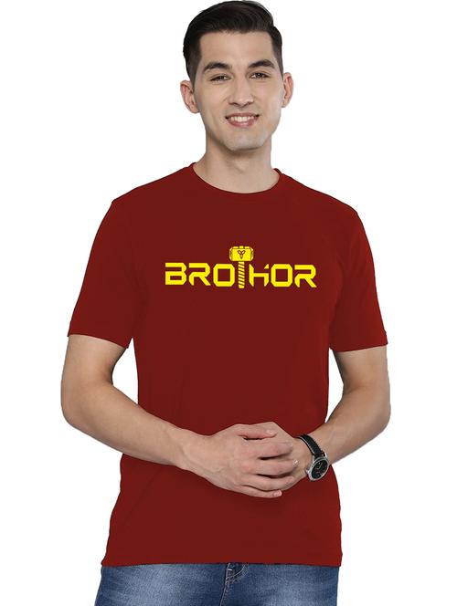 men round neck chest print t-shirt - 19303226 - Very Small Image - 1