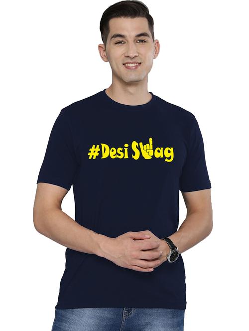 men chest print round neck t-shirt - 19303239 - Very Small Image - 1