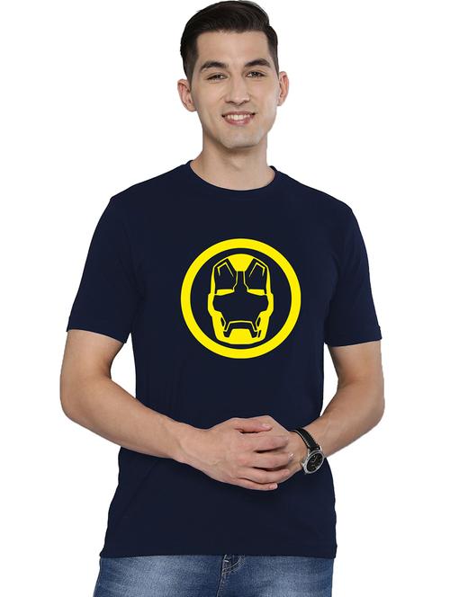 men chest print round neck t-shirt - 19303267 - Very Small Image - 1