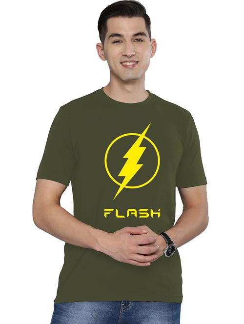 men round neck front print t-shirt - 19303276 - Very Small Image - 1