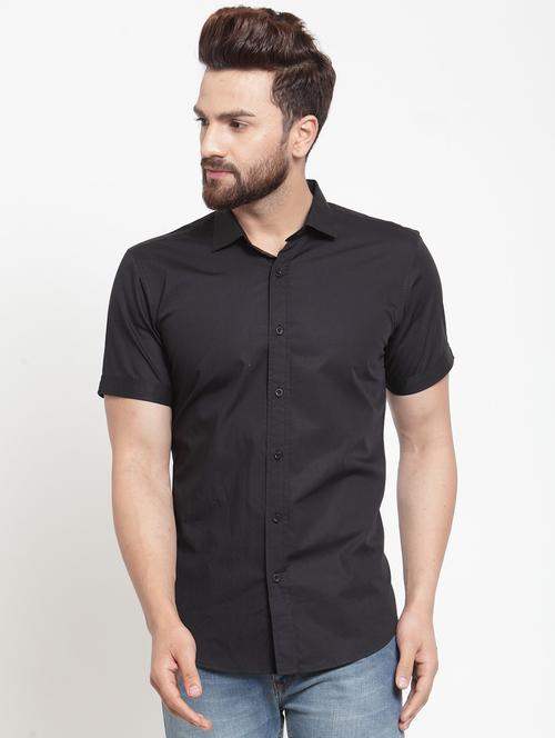 mens solid casual shirt - 19303394 - Very Small Image - 1