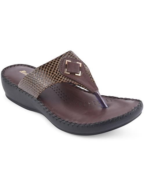 brown pu tstrap sandals - 19303768 - Very Small Image - 1