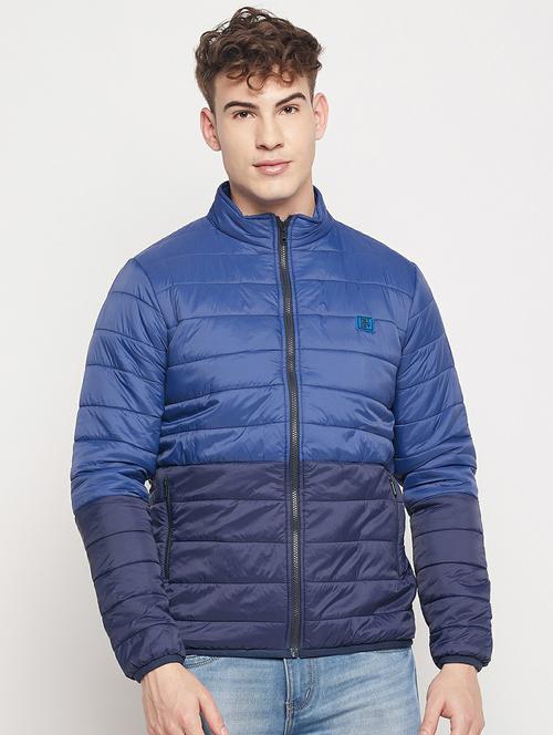 blue solid bomber jacket - 19304652 - Very Small Image - 1