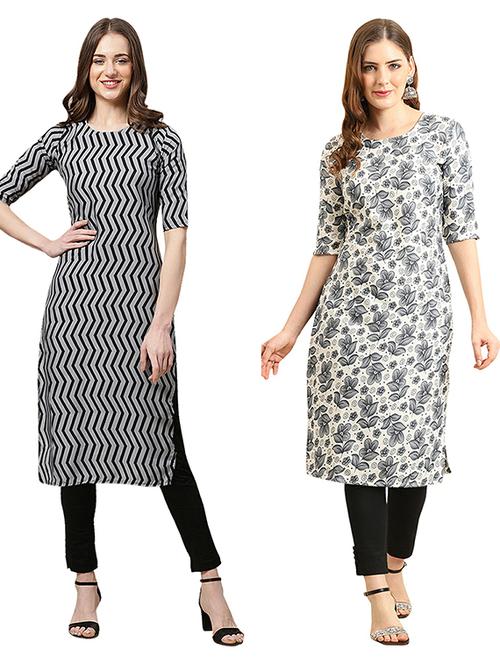 pack of 2 printed straight kurta - 19308821 - Very Small Image - 1