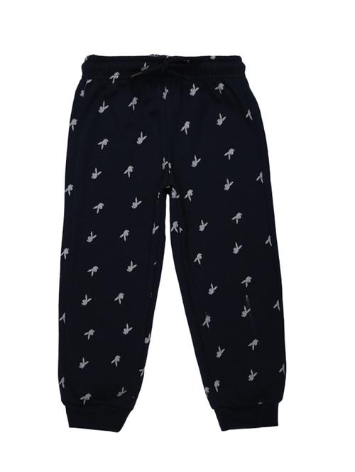 navy blue printed trouser - 19313185 - Very Small Image - 1