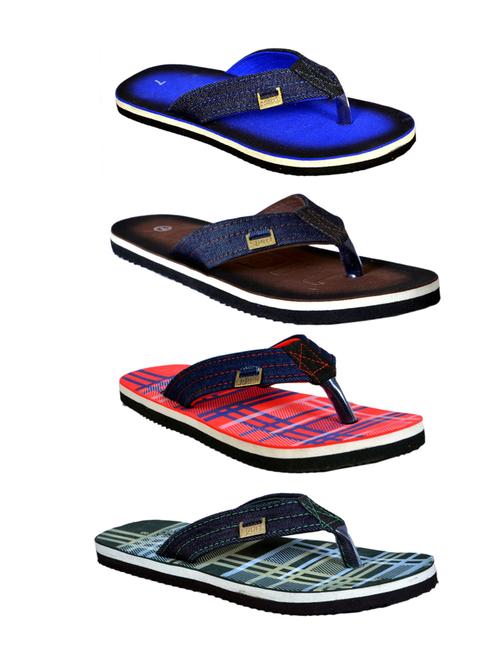 mens pack of 4 printed flip flop - 19313522 - Very Small Image - 1