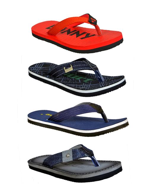 mens pack of 4 printed flip flop - 19313523 - Very Small Image - 1