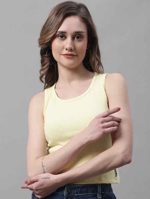 women's crop round neck top - 19313760 - Very Small Image - 1