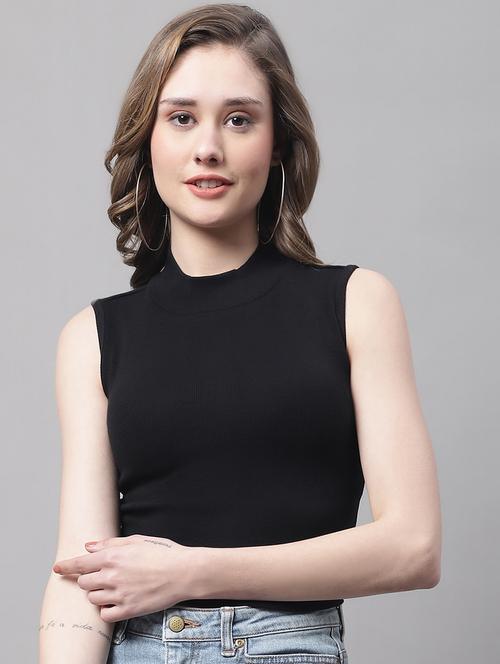 women's crop turtle neck top - 19313768 - Very Small Image - 1