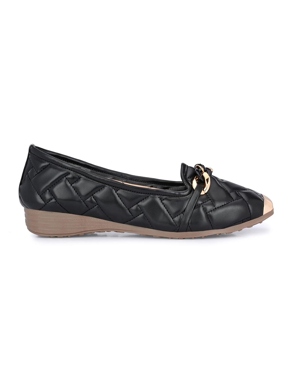 black synthetic slip on loafers - 19313842 - Standard Image - 2