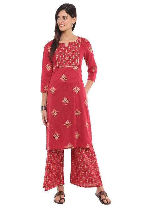 printed kurta pant set - 19314074 - Very Small Image - 1