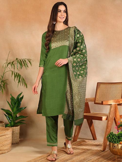 woven kurta pant set - 19314720 - Very Small Image - 1