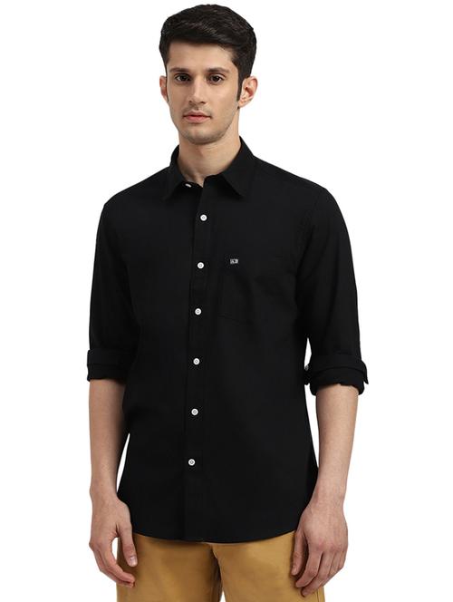 black cotton casual shirt - 19323224 - Very Small Image - 1