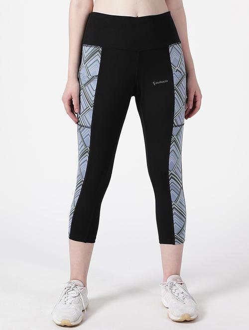 black solid sports capri - 19325717 - Very Small Image - 1