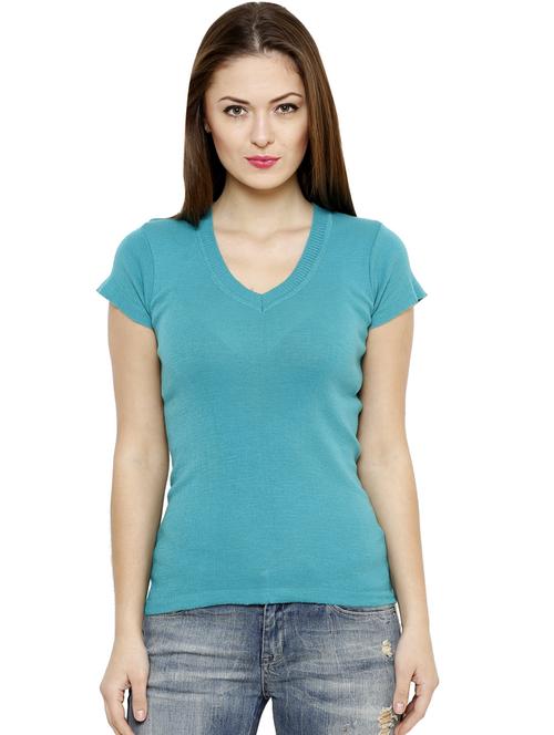 v-neck solid regular top - 19326677 - Very Small Image - 1