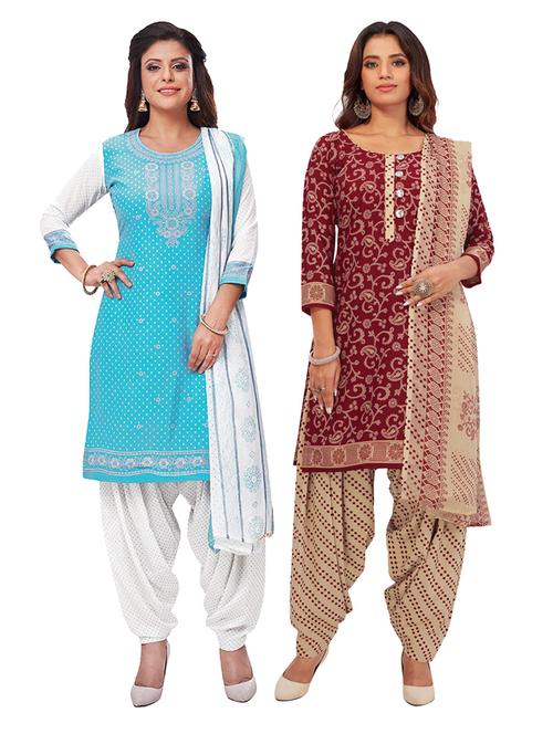 pack of 2 unstitched suit set - 19327103 - Very Small Image - 1