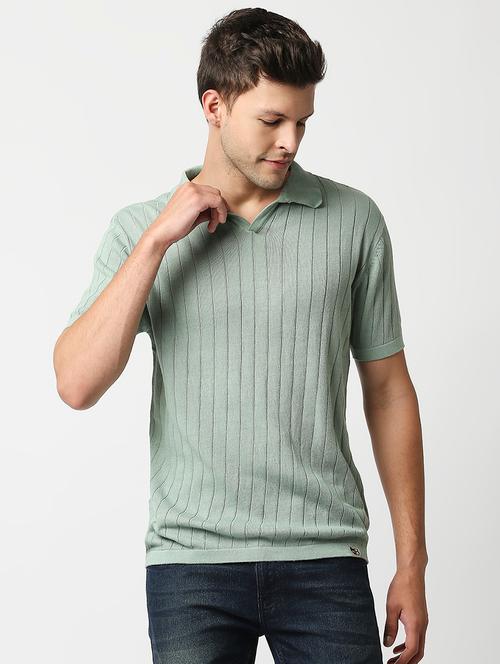 polo neck striped t-shirt - 19328011 - Very Small Image - 1
