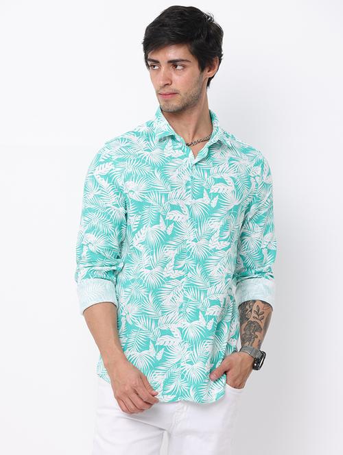 mens tropical casual shirt - 19328119 - Very Small Image - 1