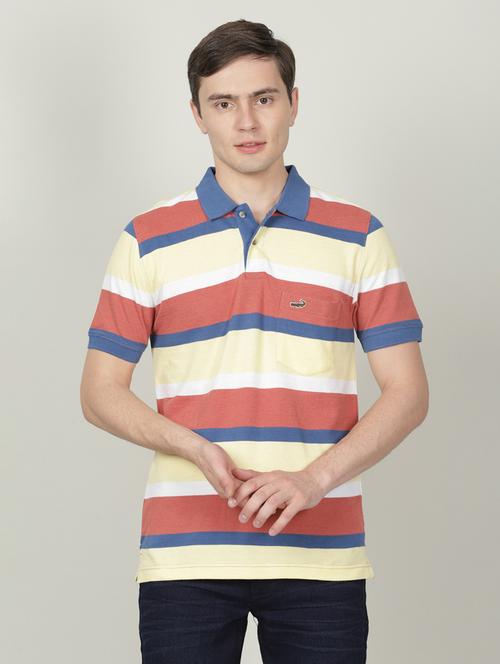 striped cotton polo t-shirt - 19328752 - Very Small Image - 1