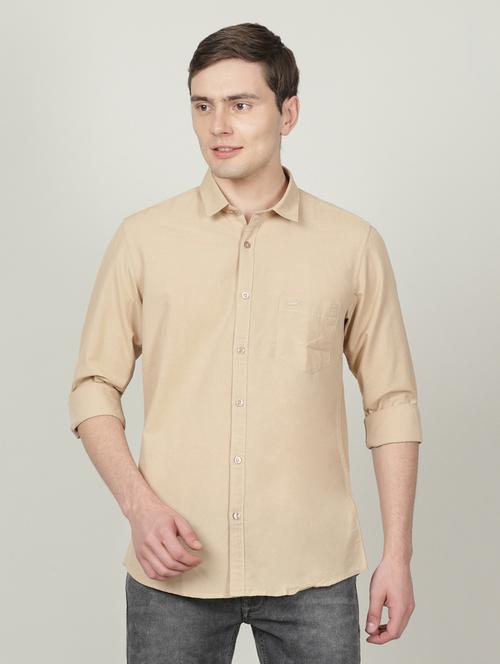yellow cotton casual shirt - 19328786 - Very Small Image - 1