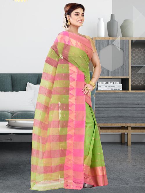 women's self design green colored saree - 19329236 - Very Small Image - 1