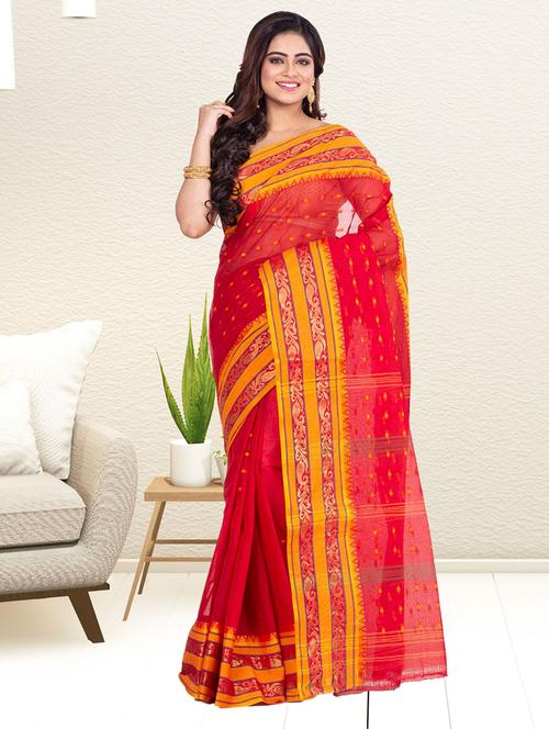 women's self design red colored saree - 19329275 - Very Small Image - 1