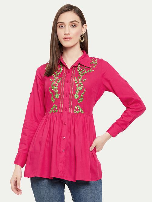 women's a line collared top - 19329655 - Very Small Image - 1