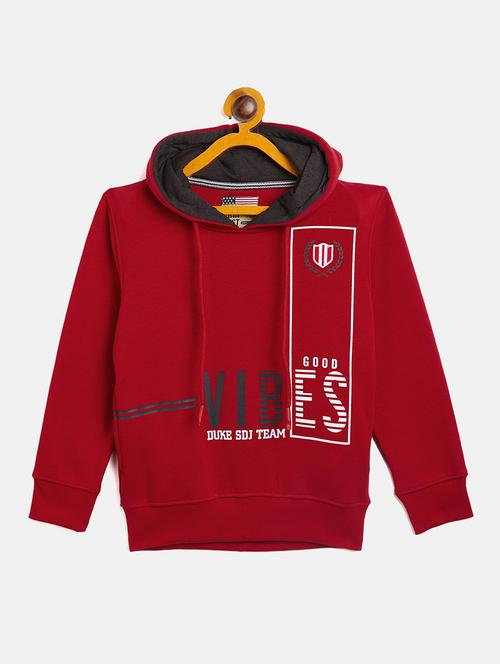 hood neck solid printed sweatshirt - 19334763 - Very Small Image - 1