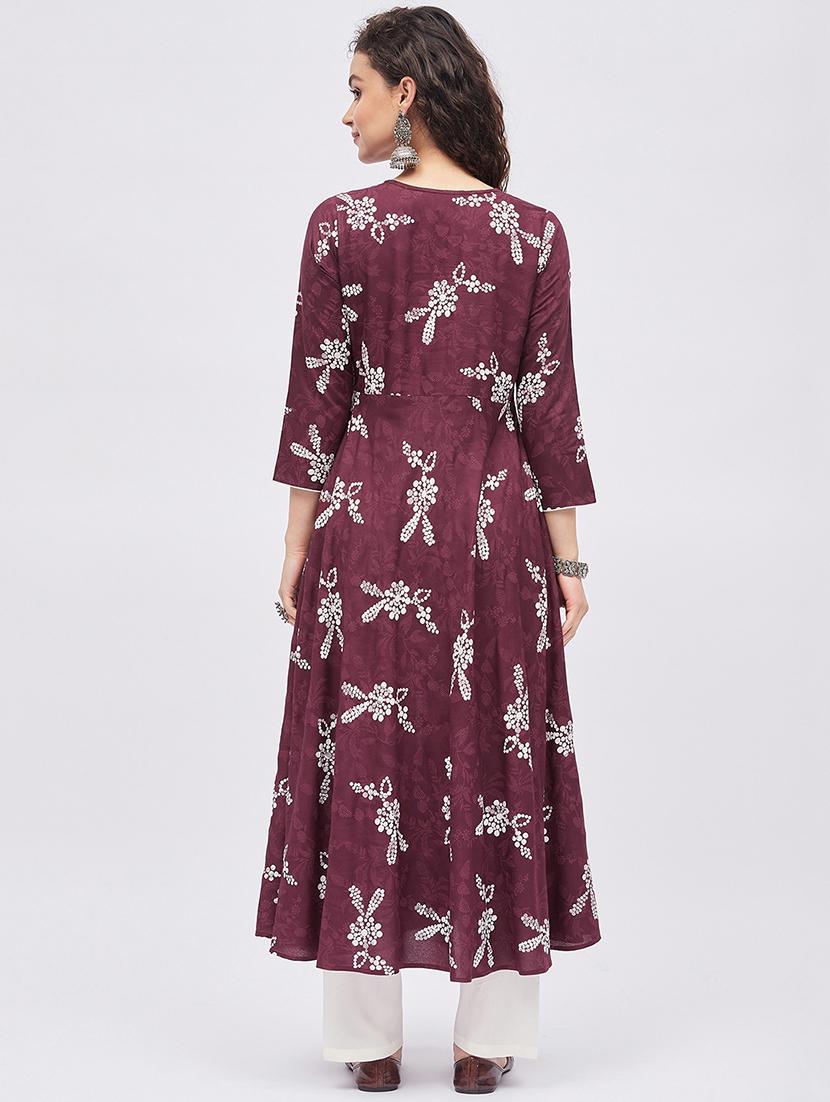 women's flared kurta - 19335355 - Standard Image - 2