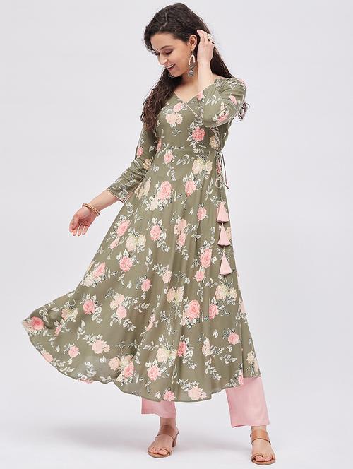 women's flared kurta - 19335365 - Very Small Image - 1